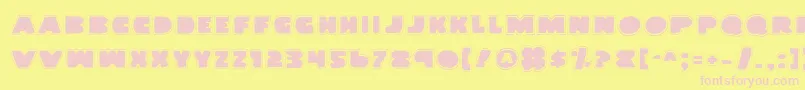 Landwv2p Font – Pink Fonts on Yellow Background