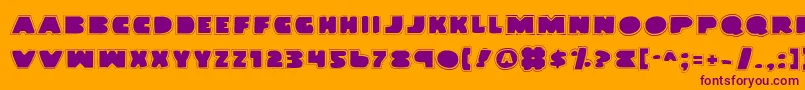 Landwv2p Font – Purple Fonts on Orange Background