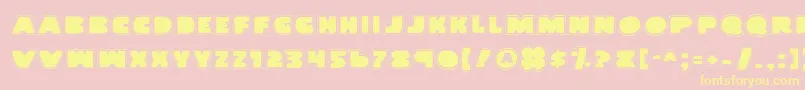 Landwv2p Font – Yellow Fonts on Pink Background