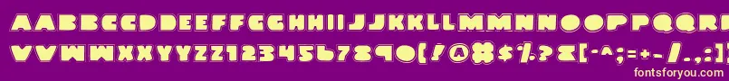 Landwv2p Font – Yellow Fonts on Purple Background