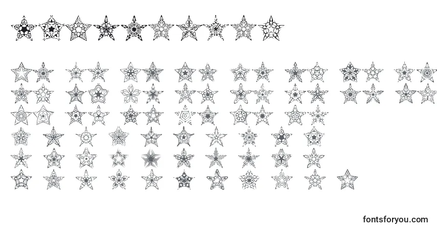 90StarsBrk-fontti – aakkoset, numerot, erikoismerkit