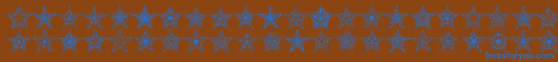 fuente 90StarsBrk – Fuentes Azules Sobre Fondo Marrón
