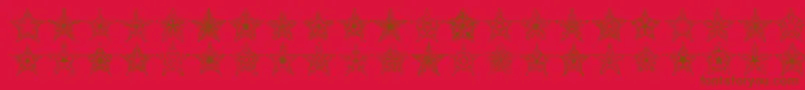 90StarsBrk Font – Brown Fonts on Red Background
