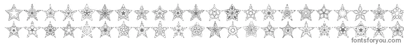 90StarsBrk Font – Gray Fonts on White Background