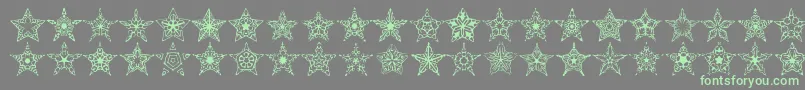 Fonte 90StarsBrk – fontes verdes em um fundo cinza