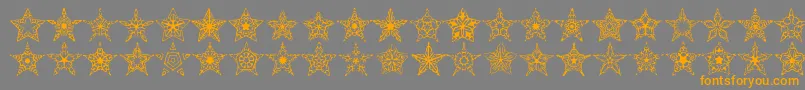 90StarsBrk-Schriftart – Orangefarbene Schriften auf grauem Hintergrund