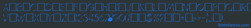 IllusionRegular Font – Blue Fonts on Black Background