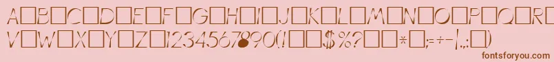 IllusionRegular Font – Brown Fonts on Pink Background