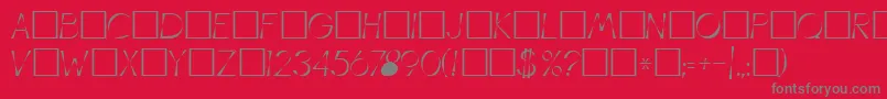 IllusionRegular Font – Gray Fonts on Red Background