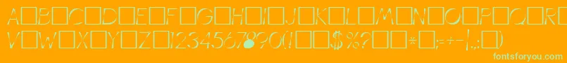 IllusionRegular Font – Green Fonts on Orange Background