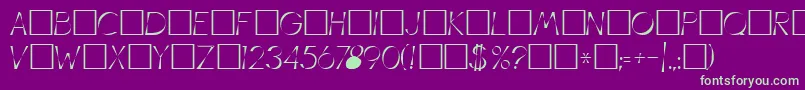 IllusionRegular Font – Green Fonts on Purple Background