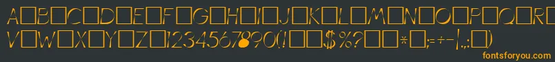 IllusionRegular Font – Orange Fonts on Black Background