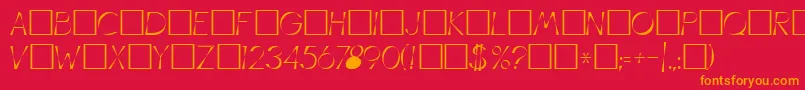 フォントIllusionRegular – 赤い背景にオレンジの文字