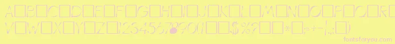 IllusionRegular Font – Pink Fonts on Yellow Background