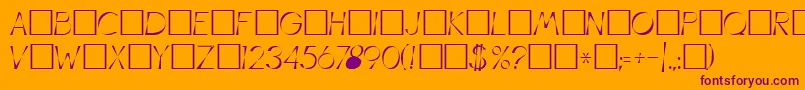 IllusionRegular Font – Purple Fonts on Orange Background