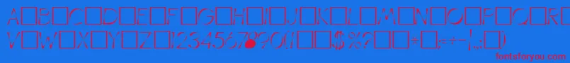 IllusionRegular Font – Red Fonts on Blue Background