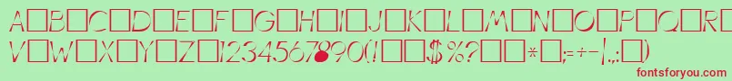 IllusionRegular Font – Red Fonts on Green Background