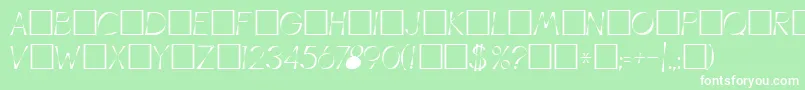 IllusionRegular Font – White Fonts on Green Background