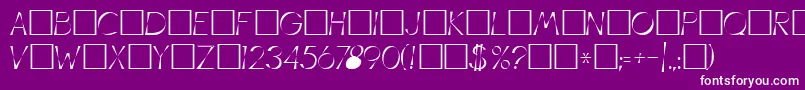 IllusionRegular Font – White Fonts on Purple Background