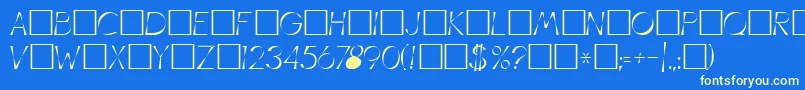 IllusionRegular Font – Yellow Fonts on Blue Background