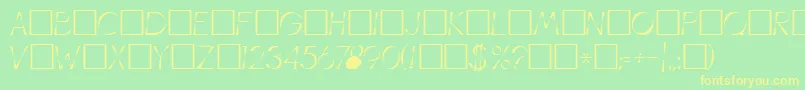 IllusionRegular Font – Yellow Fonts on Green Background