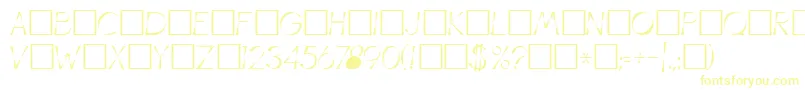 IllusionRegular Font – Yellow Fonts on White Background