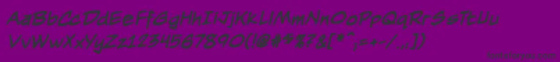 Nightwatcherbb ffy-Schriftart – Schwarze Schriften auf violettem Hintergrund