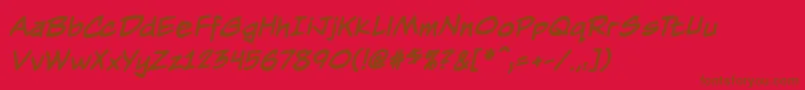 More about Nightwatcherbb ffy Font Nightwatcherbb ffy Font – Brown Fonts on Red Background