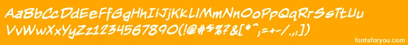 Nightwatcherbb ffy Font – White Fonts on Orange Background
