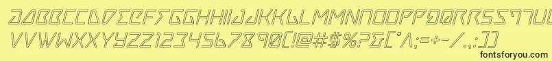 Traceroutital Font – Black Fonts on Yellow Background