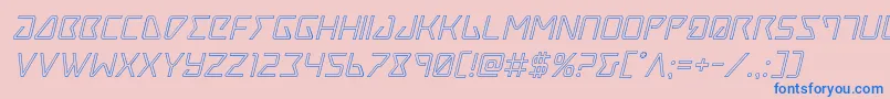 More about Traceroutital Font Traceroutital Font – Blue Fonts on Pink Background