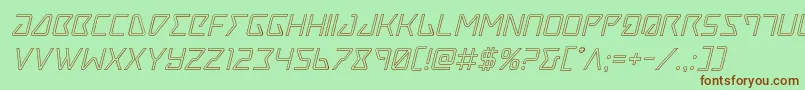 Traceroutital Font – Brown Fonts on Green Background