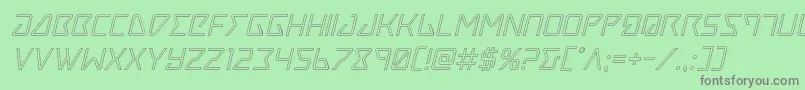 Traceroutital Font – Gray Fonts on Green Background