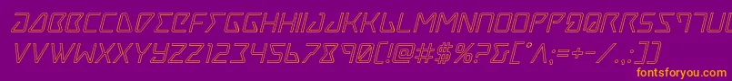 Traceroutital Font – Orange Fonts on Purple Background