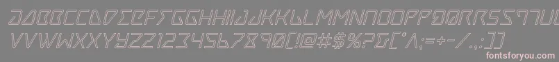 Traceroutital Font – Pink Fonts on Gray Background