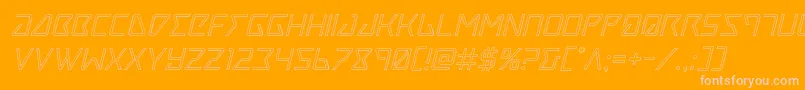 フォントTraceroutital – オレンジの背景にピンクのフォント