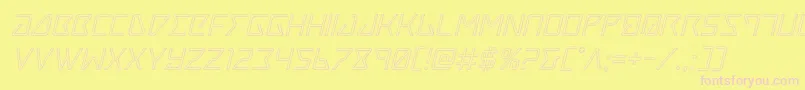 Traceroutital Font – Pink Fonts on Yellow Background