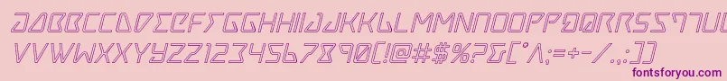 Traceroutital Font – Purple Fonts on Pink Background