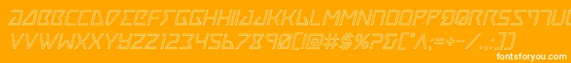 Traceroutital Font – White Fonts on Orange Background