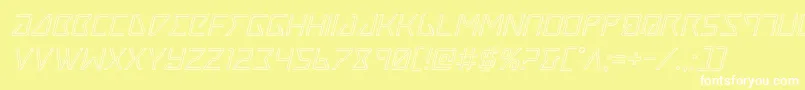 Traceroutital Font – White Fonts on Yellow Background