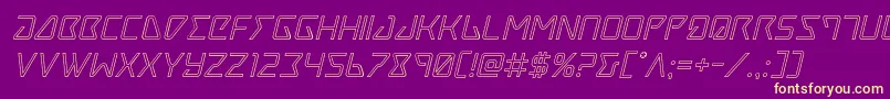 Traceroutital Font – Yellow Fonts on Purple Background