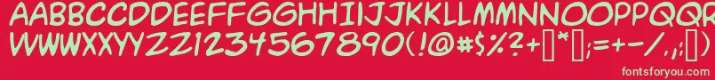 フォントA.C.M.E.Explosive – 赤い背景に緑の文字