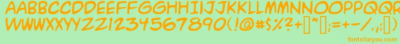 A.C.M.E.Explosive Font – Orange Fonts on Green Background