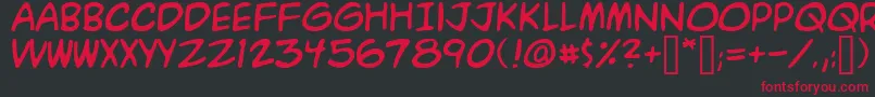 A.C.M.E.Explosive Font – Red Fonts on Black Background