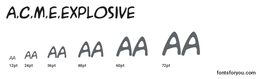 A.C.M.E.Explosive Font Sizes