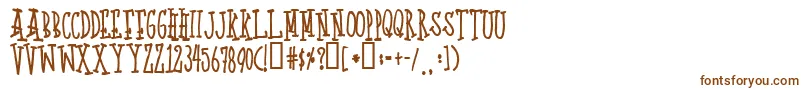 Quotp Font – Brown Fonts on White Background