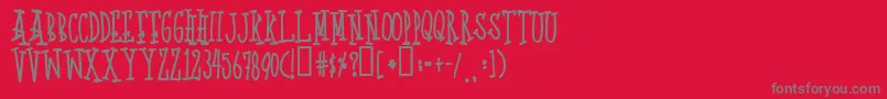 Quotp Font – Gray Fonts on Red Background