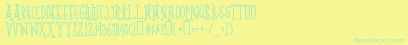 fuente Quotp – Fuentes Verdes Sobre Fondo Amarillo