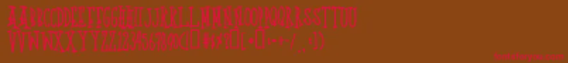 Quotp Font – Red Fonts on Brown Background