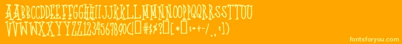 Quotp Font – Yellow Fonts on Orange Background